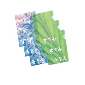 A4クリアファイルバリアブルファイル(可変印刷)